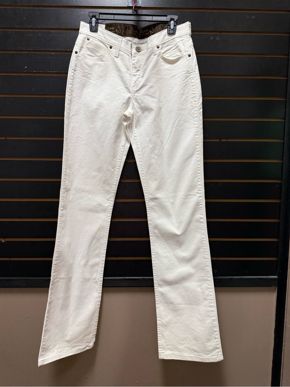 Wrangler Q-Baby Ultimate Riding Jeans White Bootcut 9/10 x 36 NWT